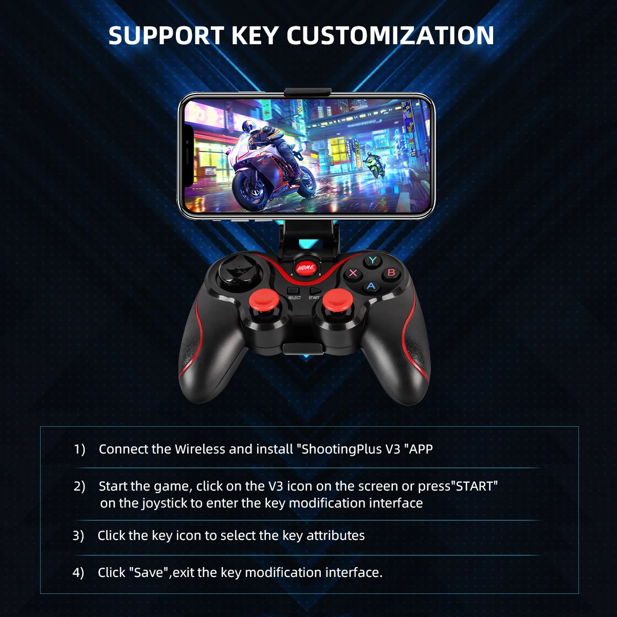 GAMINJA Wireless Bluetooth Gam - Tablet Gaming Accessories ulasan dan harga