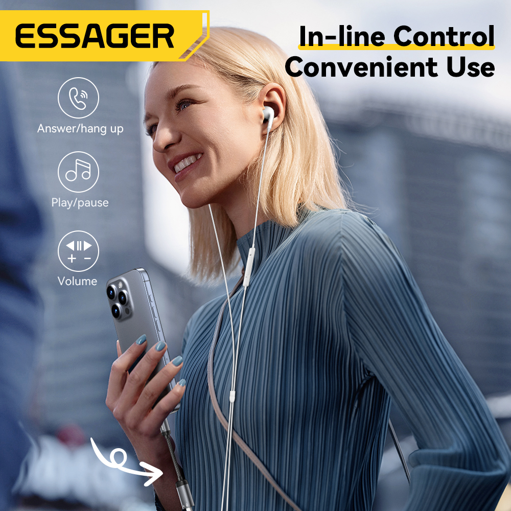 Essager Type C Audio Adapter C - Wired Earphone Lightning ulasan dan harga