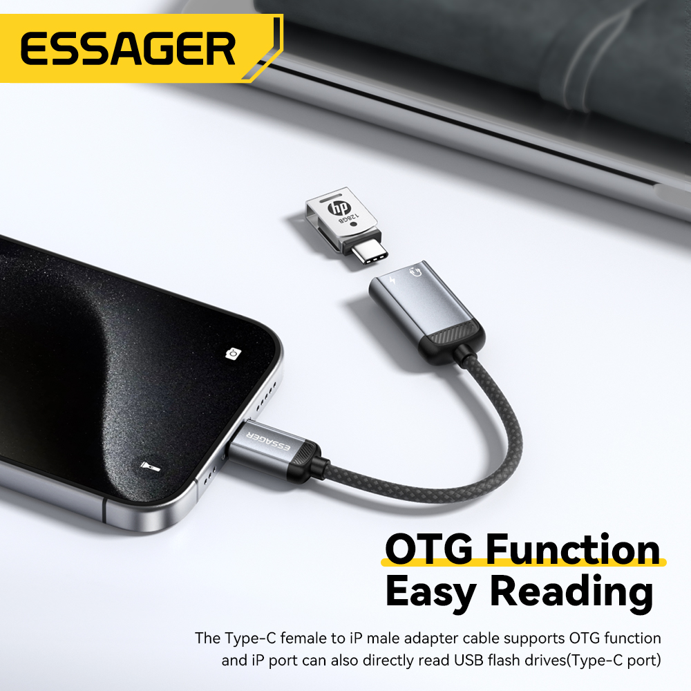 Essager Type C Audio Adapter C - Wired Earphone Lightning ulasan dan harga