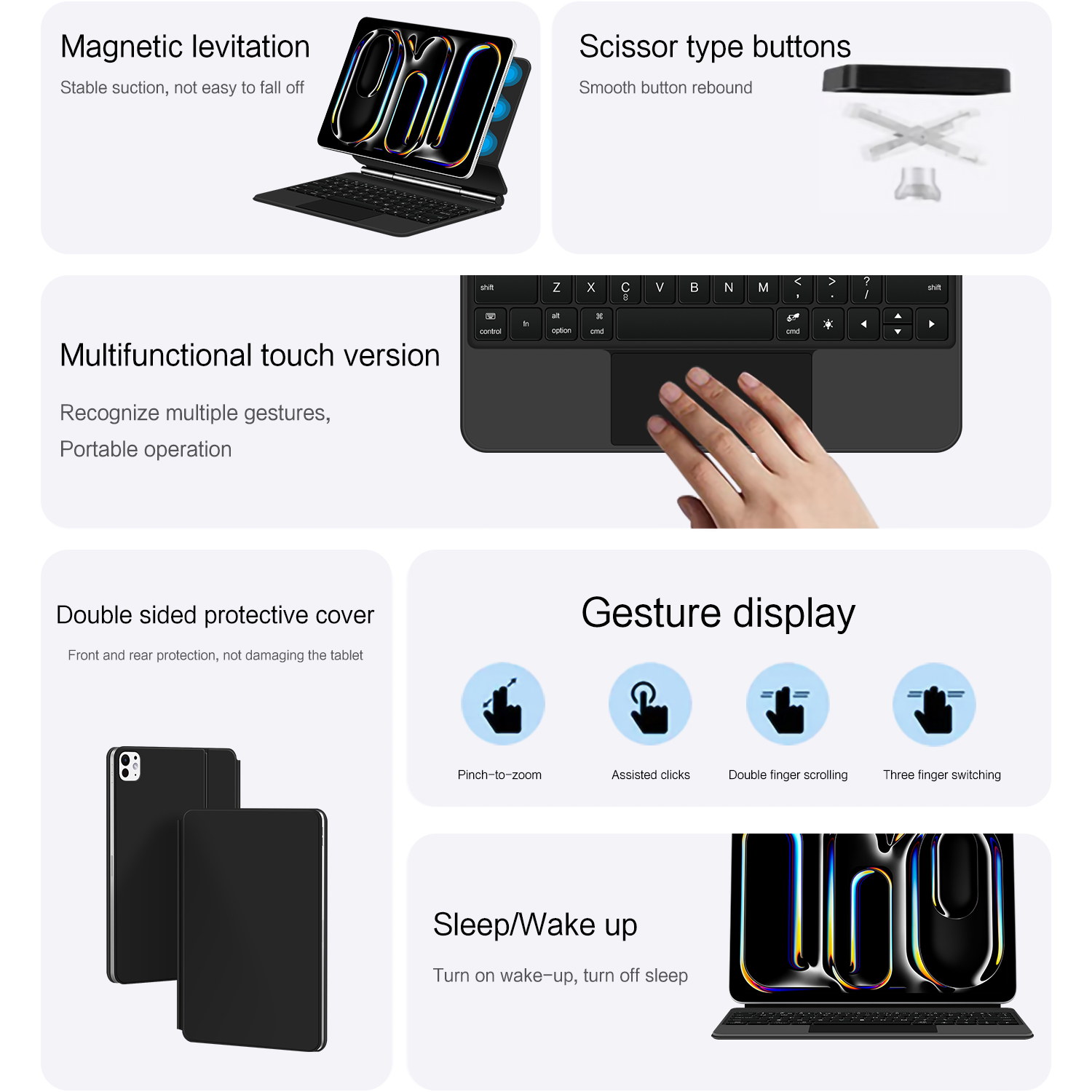 AJIUYU Magic Keyboard Folio Fo - Ipad Cover Folio ulasan dan harga
