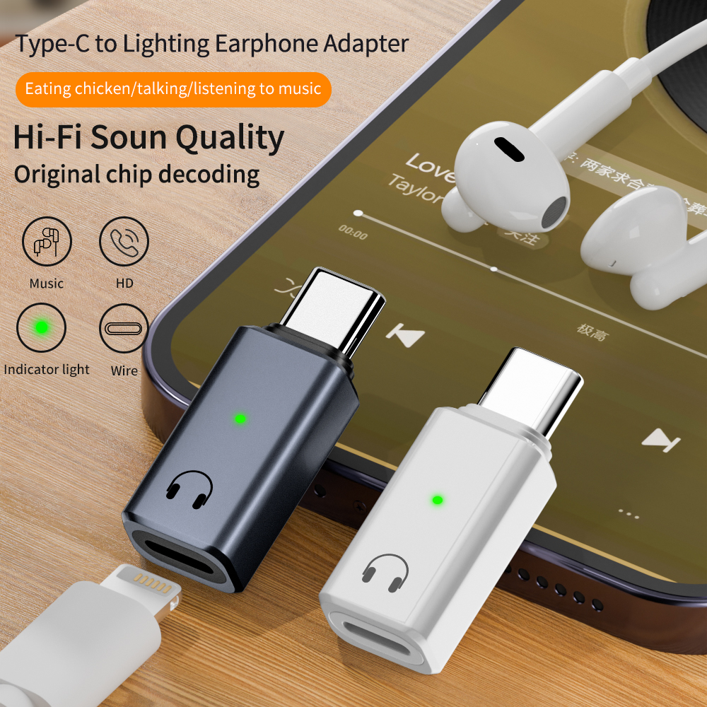 1Pcs Lightning to Type C Adapt - Wired Earphone Lightning ulasan dan harga