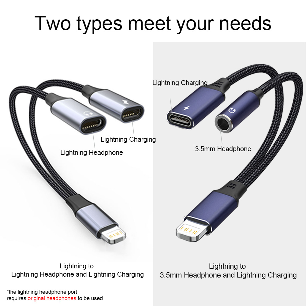 Lightning To 3 5 MM Jack AUX C - Wired Earphone Lightning ulasan dan harga