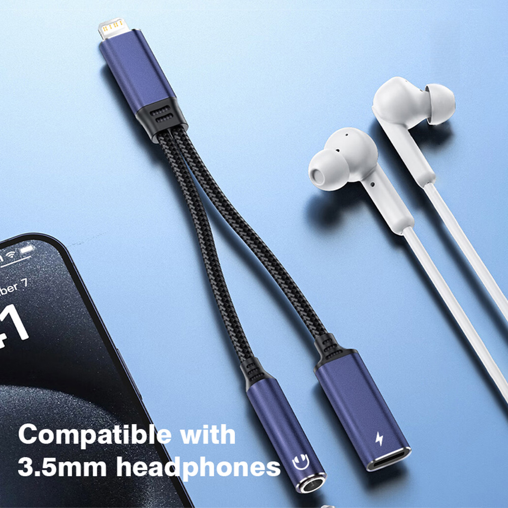Lightning To 3 5 MM Jack AUX C - Wired Earphone Lightning ulasan dan harga