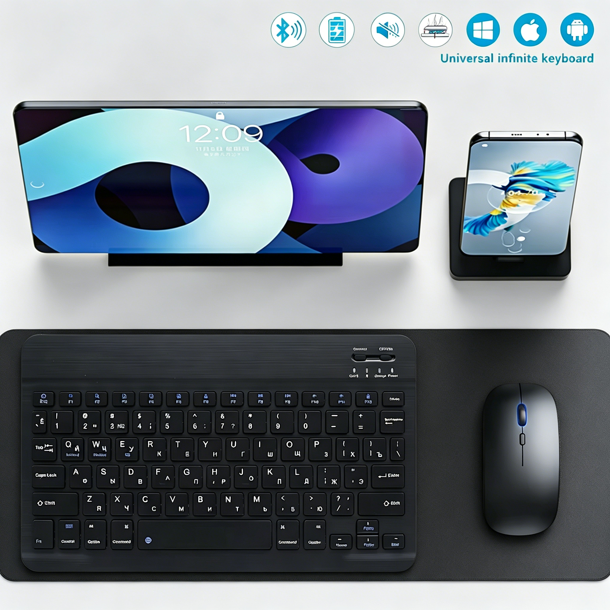 Bluetooth Wireless Keyboard Mo - Tablet Ipad Accessories ulasan dan harga