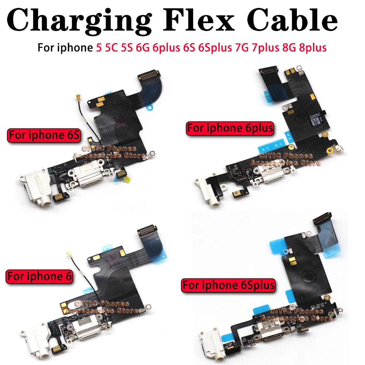 5pcs For iPhone 6 6S 7 8 Plus  - Wired Earphone Lightning ulasan dan harga