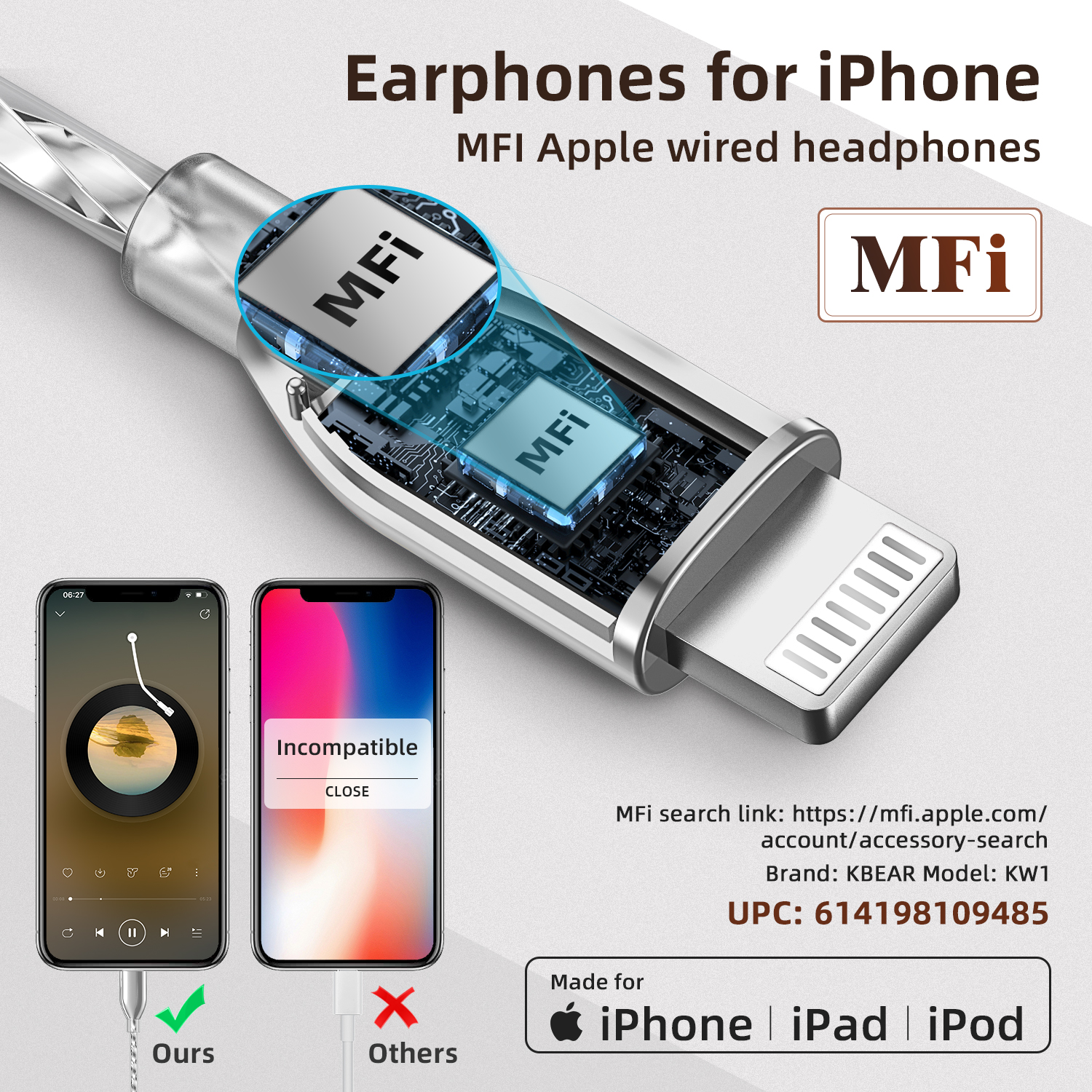 KBEAR KW1 Wooden Single DD In- - Wired Earphone Lightning ulasan dan harga