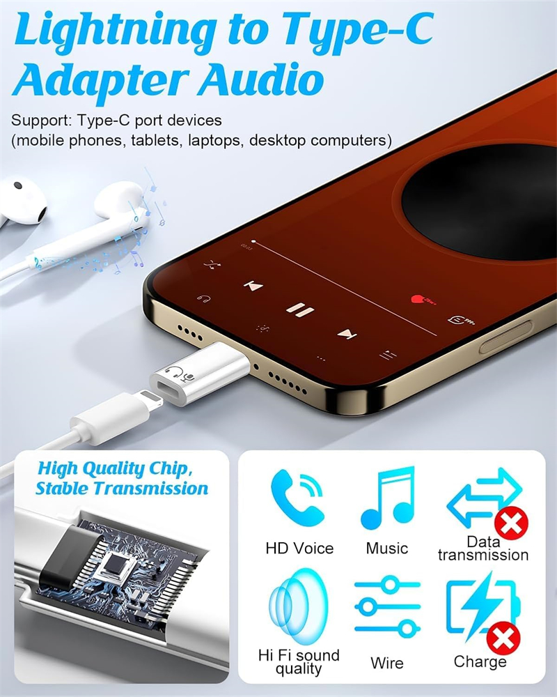 Lightning Female To Type C Aud - Wired Earphone Lightning ulasan dan harga
